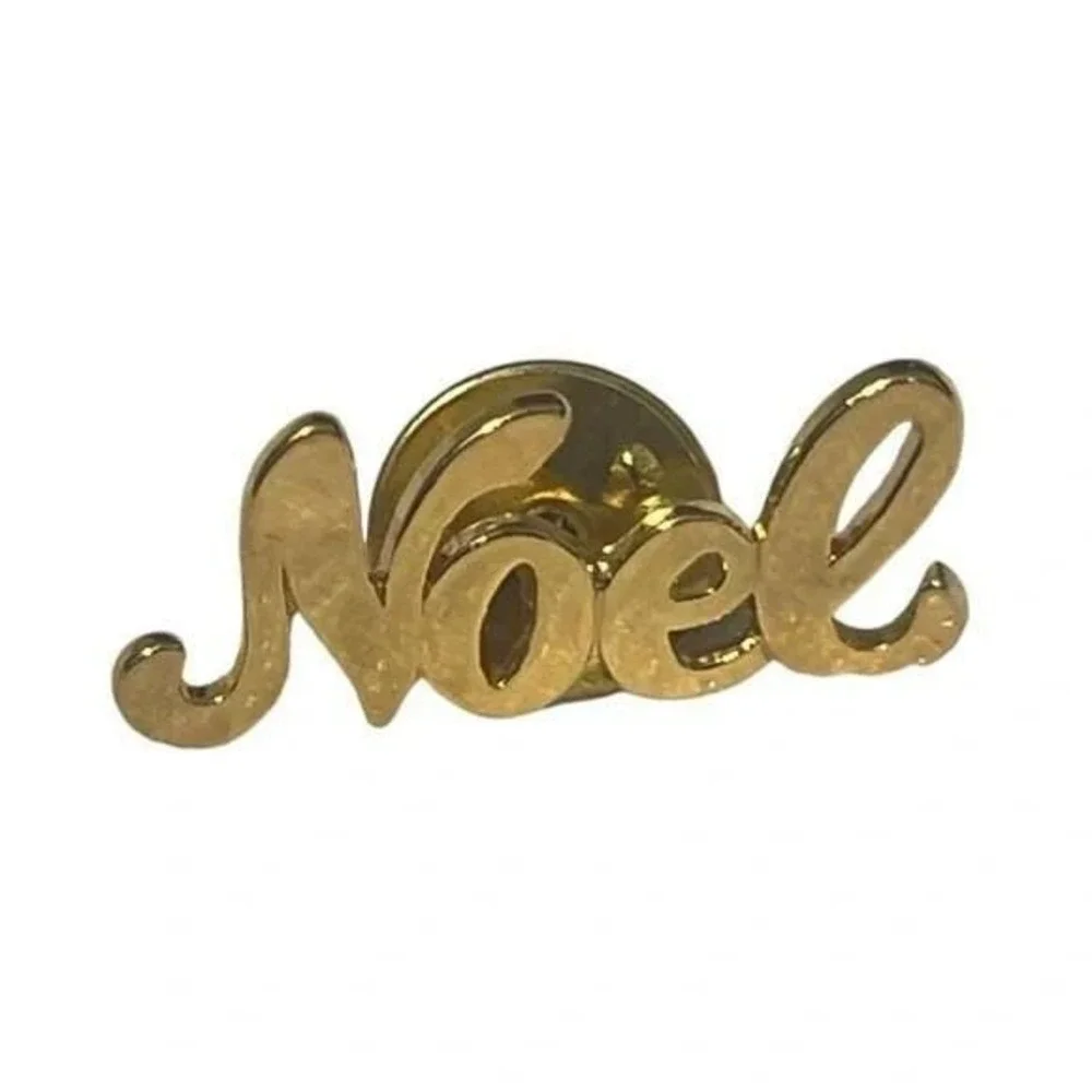 Noel Gold Toned Holiday Lapel Vest Hat Pin Brooch A10